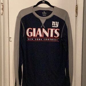 Fanatics Navy and Gray New York Giants Long Sleeve Shirt